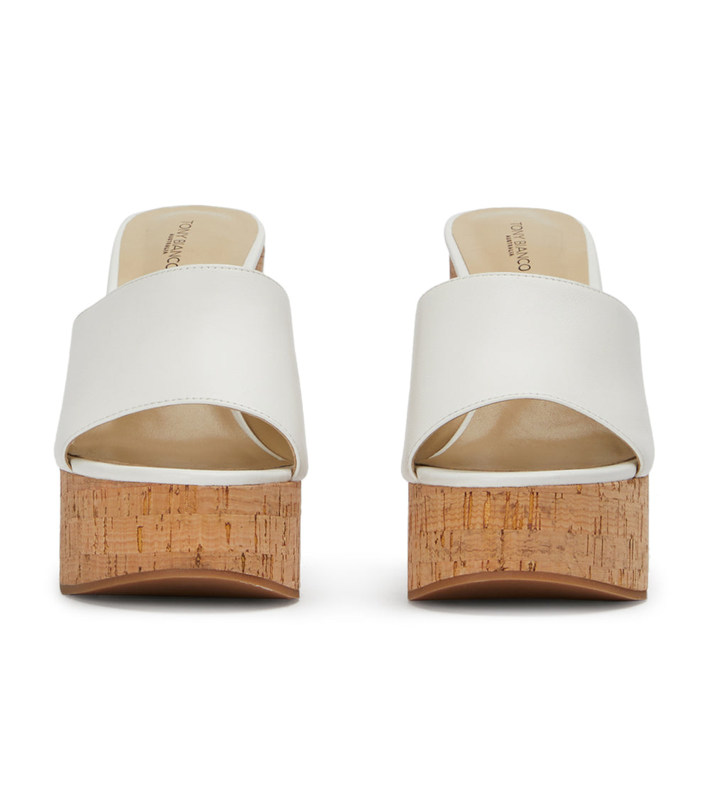 Peach White Nappa Heels - Tony Bianco