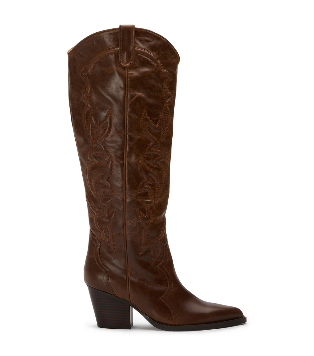 Petra Saddle Wax Calf Boots - Tony Bianco