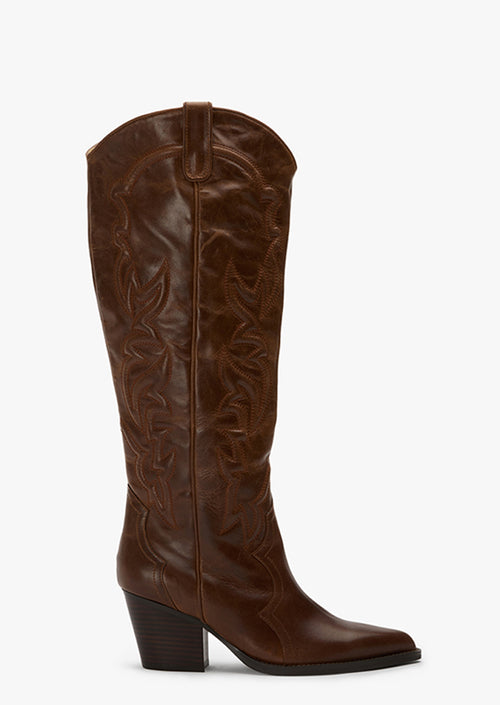 Petra Saddle Wax Calf Boots