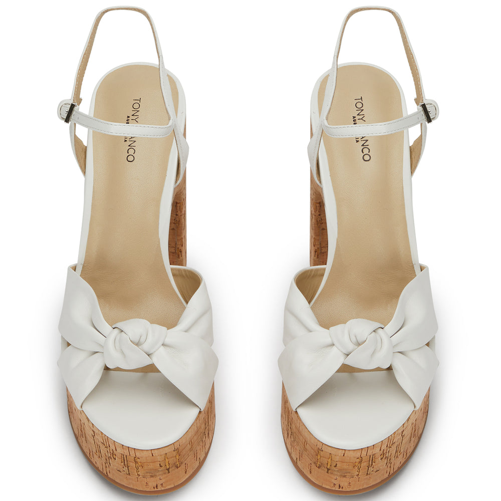 Pia White Nappa Heels - Tony Bianco