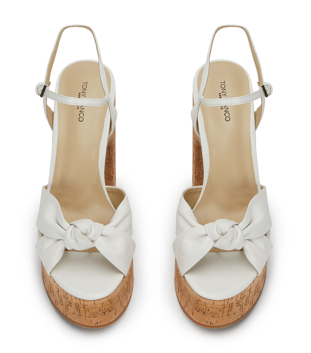 Pia White Nappa Heels - Tony Bianco