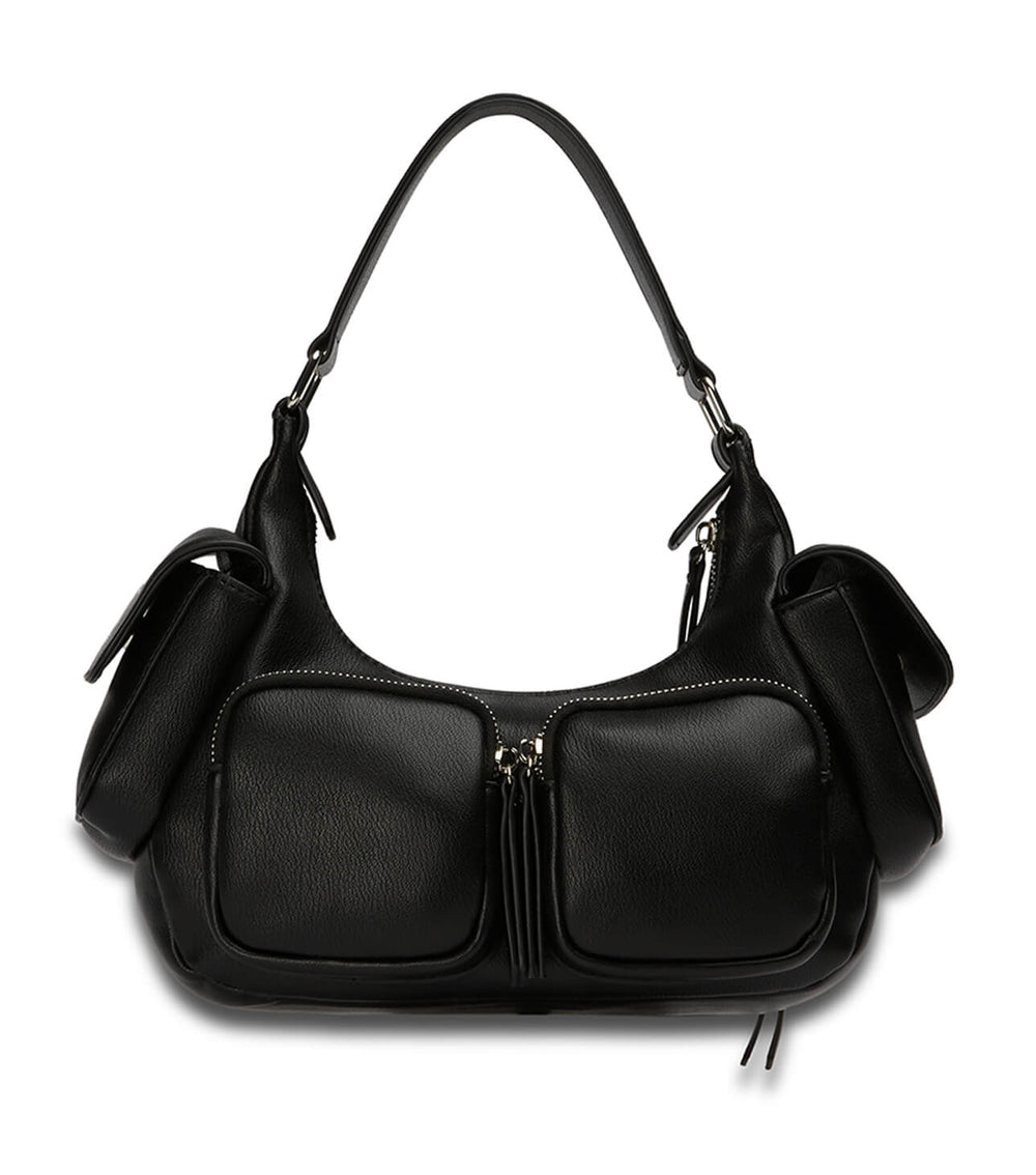 Shanty Black Nappa Shoulder Bag - Tony Bianco