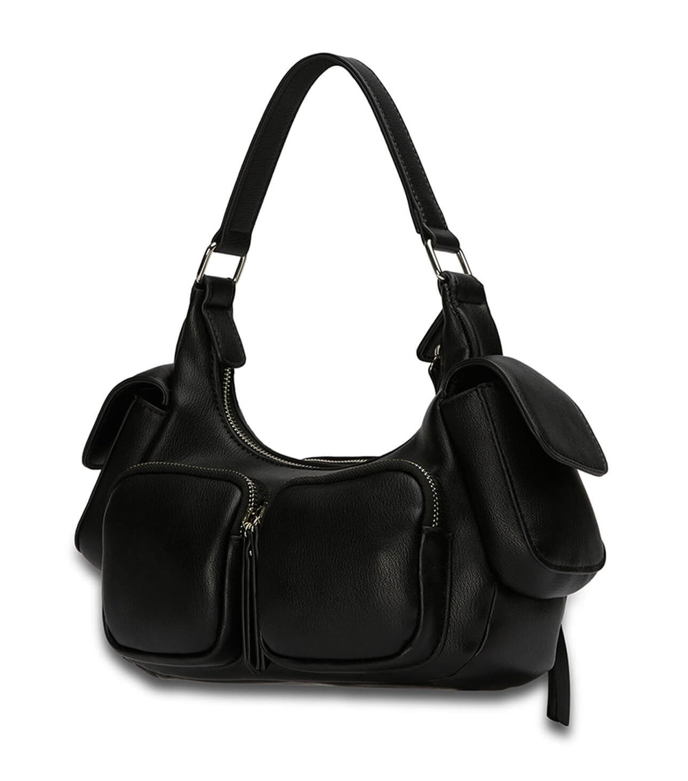 Shanty Black Nappa Shoulder Bag - Tony Bianco