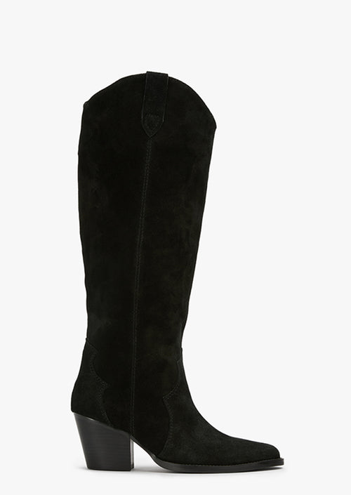 Presley Black Cameo Suede Calf Boots