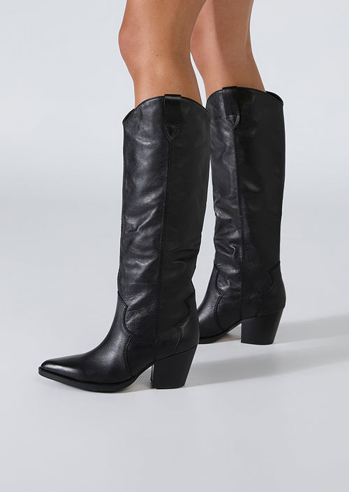 Presley Black Venice Calf Boots