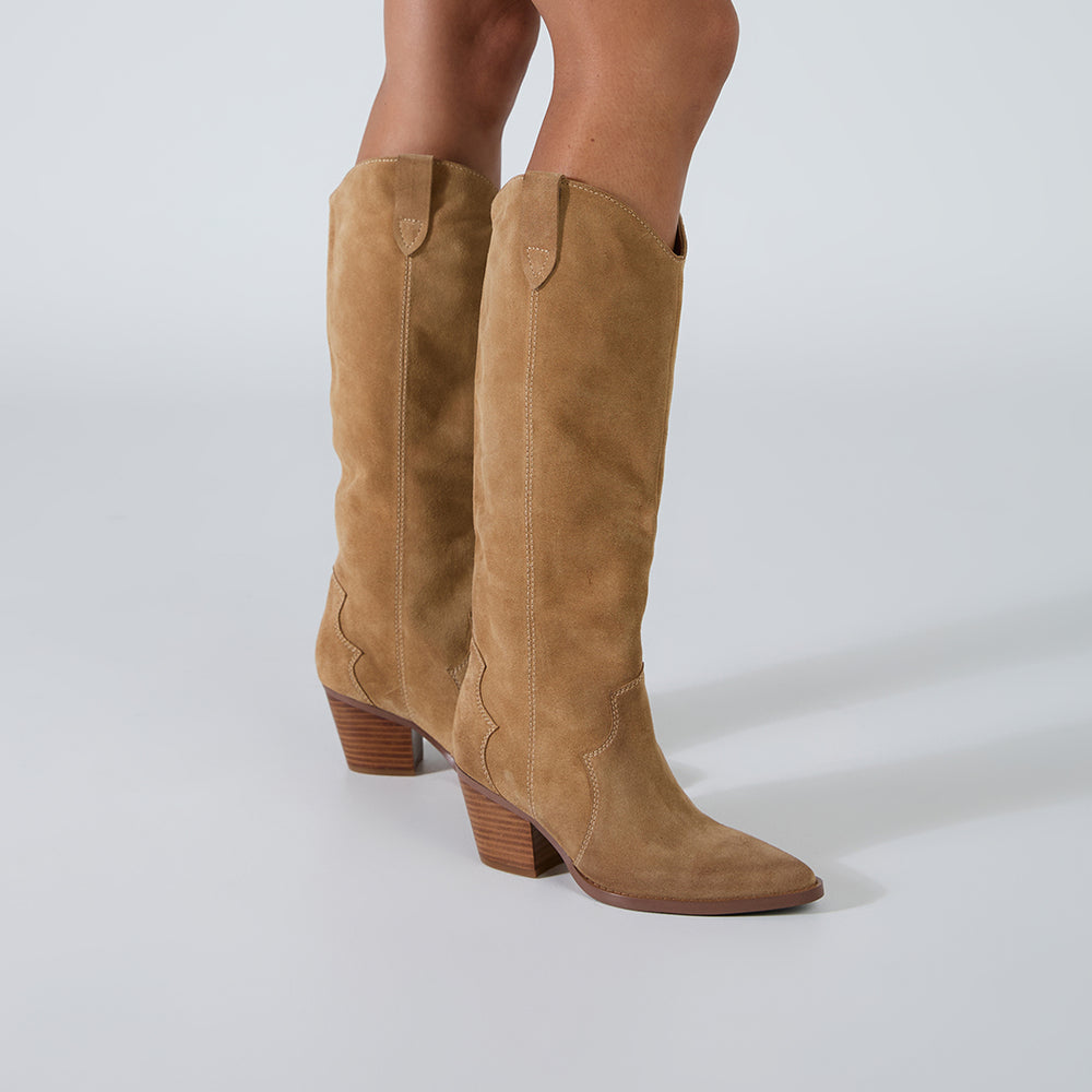 Presley Storm Cameo Suede Calf Boots - Tony Bianco