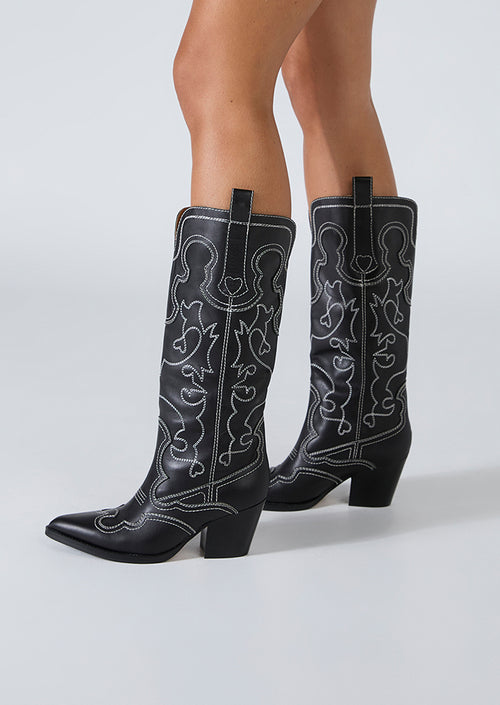 Primrose Black Como Calf Boots