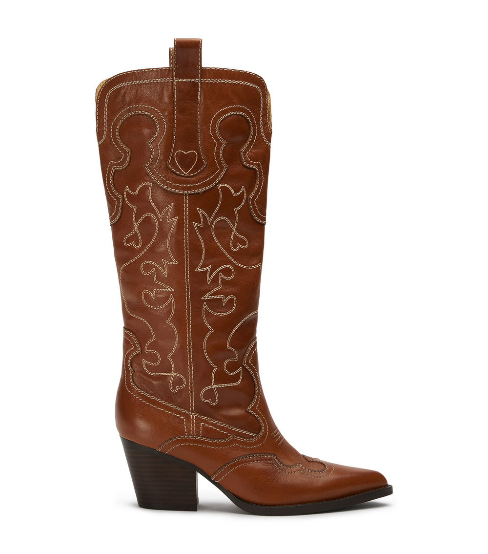 Primrose Toffee Como Calf Boots - Tony Bianco