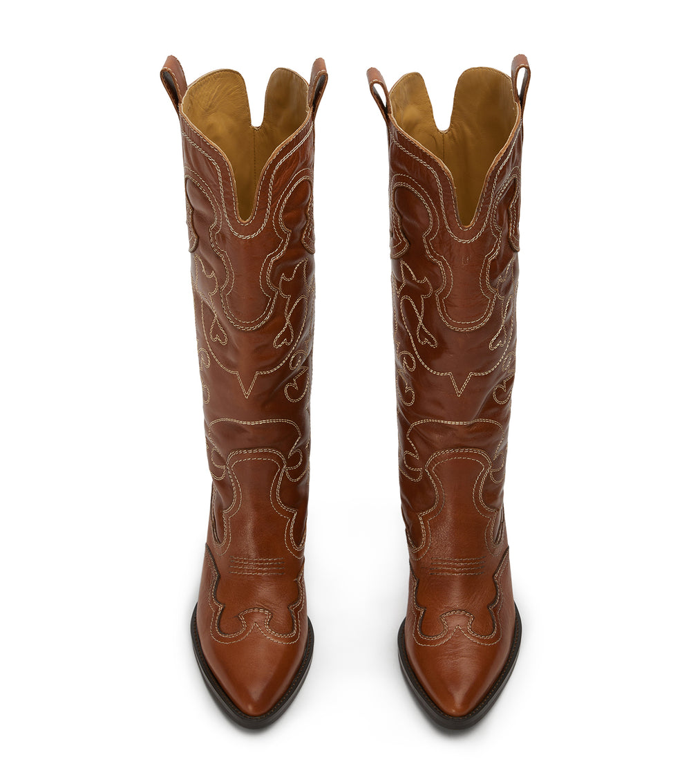 Primrose Toffee Como Calf Boots - Tony Bianco