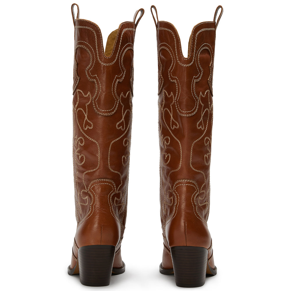 Primrose Toffee Como Calf Boots - Tony Bianco