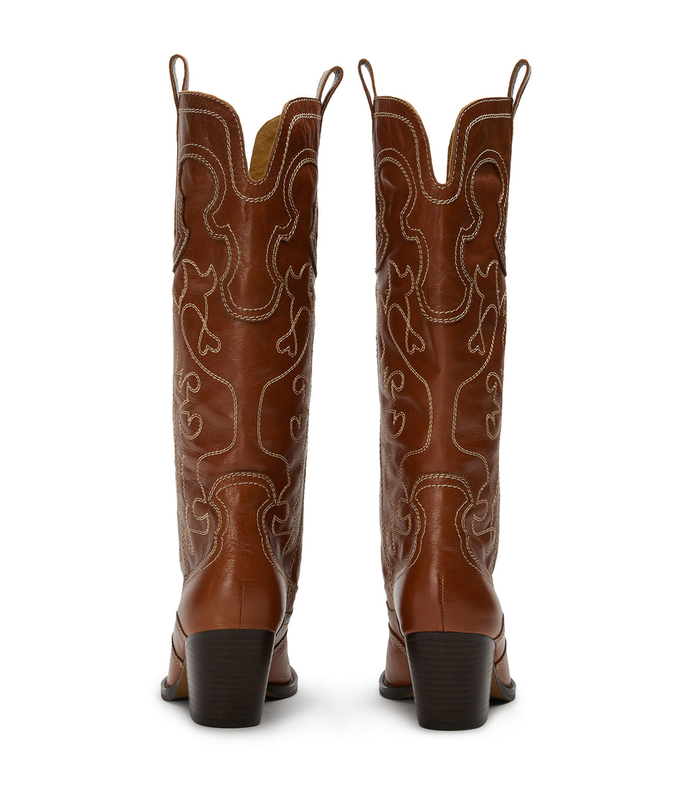 Primrose Toffee Como Calf Boots - Tony Bianco