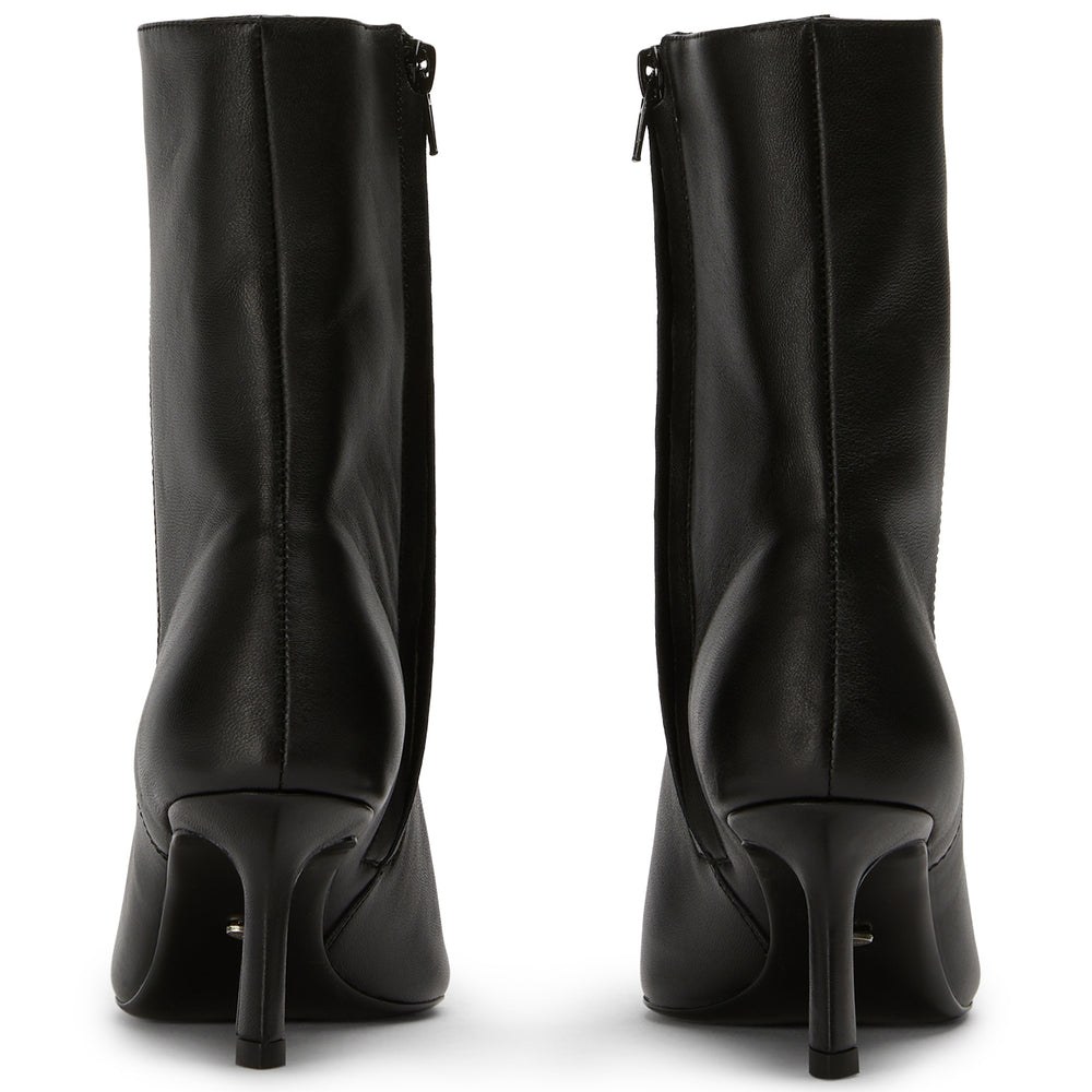 Quincy Black Nappa Ankle Boots - Tony Bianco