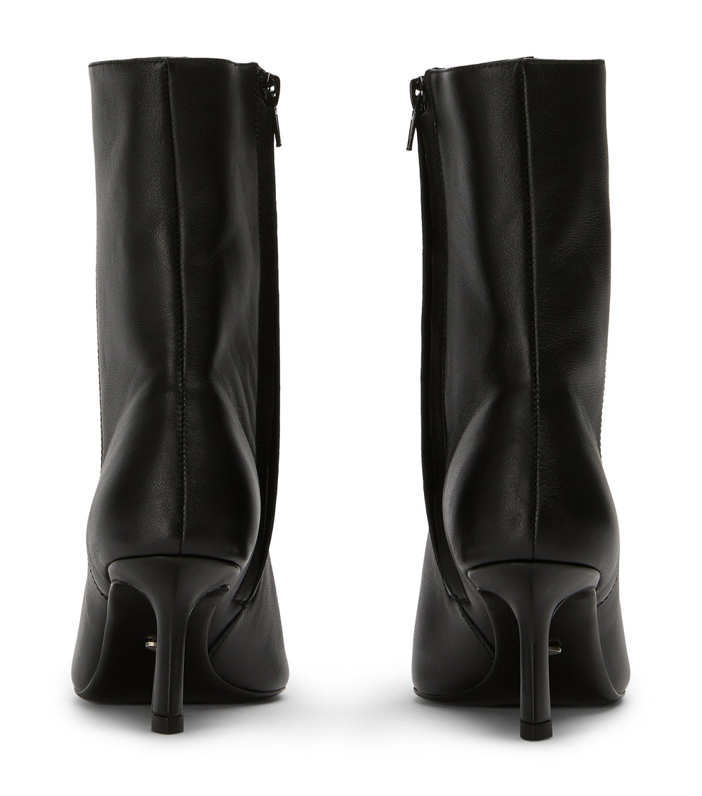 Quincy Black Nappa Ankle Boots - Tony Bianco