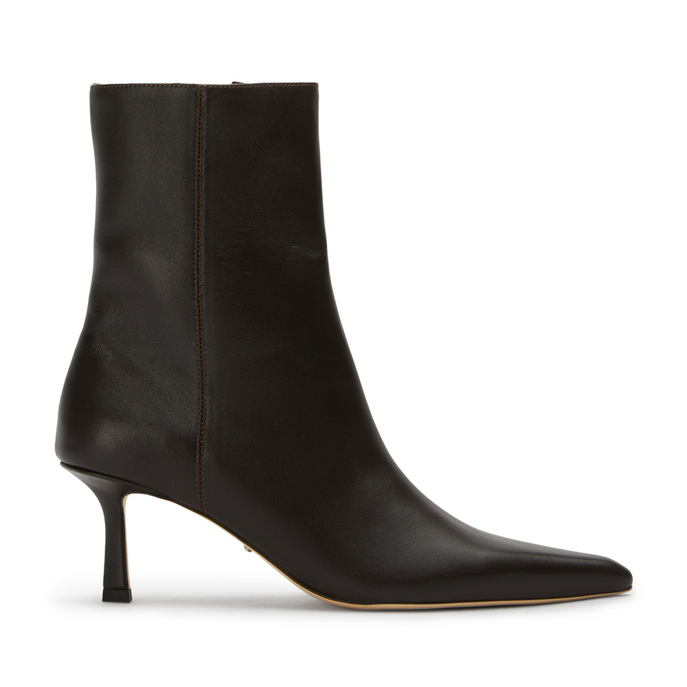 Quincy Chocolate Nappa Ankle Boots - Tony Bianco