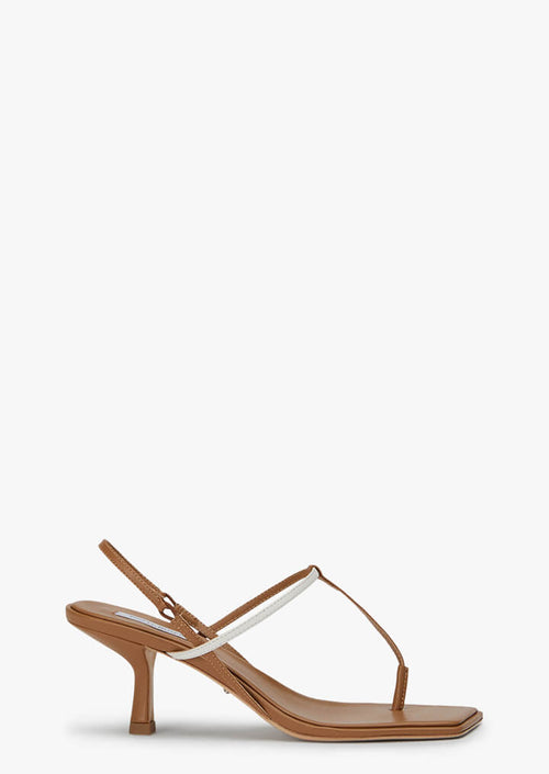 Renee Tan Nappa/White Heels