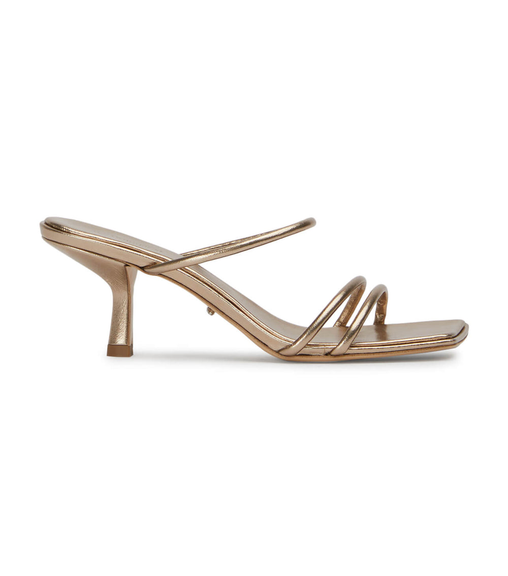 Rocky Amber Nappa Metallic Heels - Tony Bianco