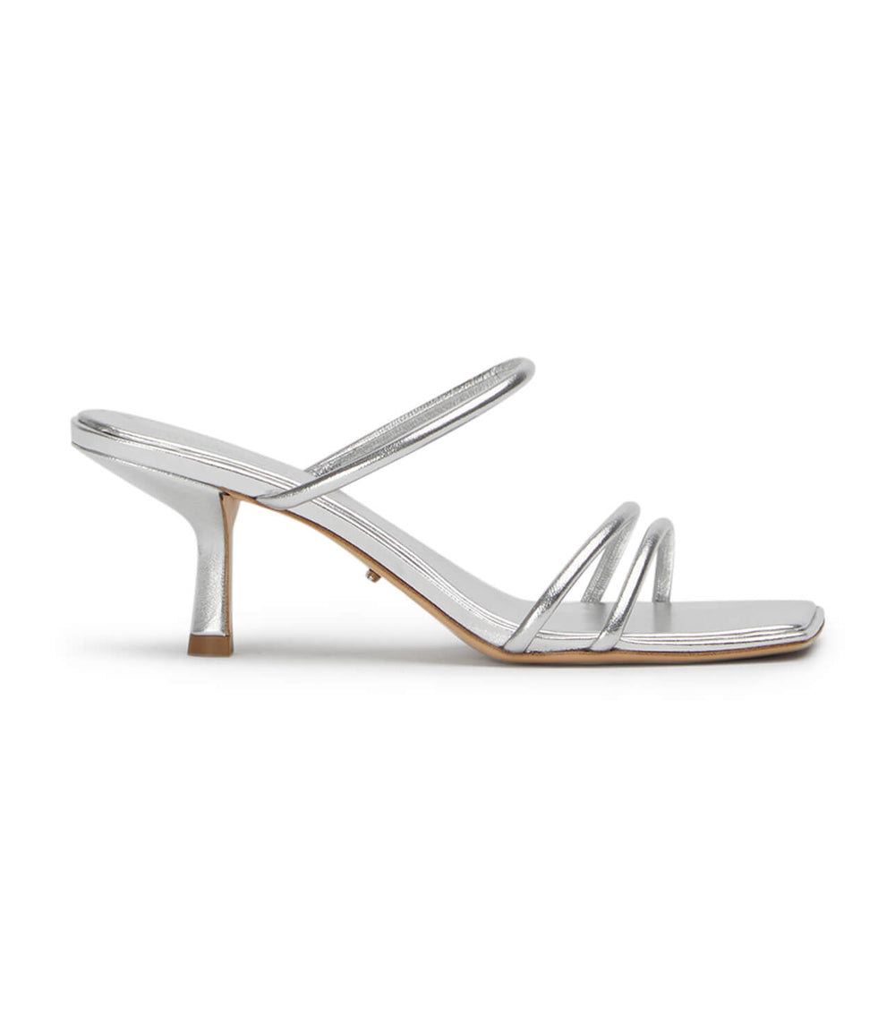 Rocky Silver Nappa Metallic Heels - Tony Bianco