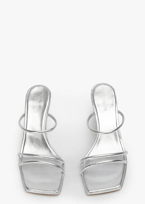 Rocky Silver Nappa Metallic Heels