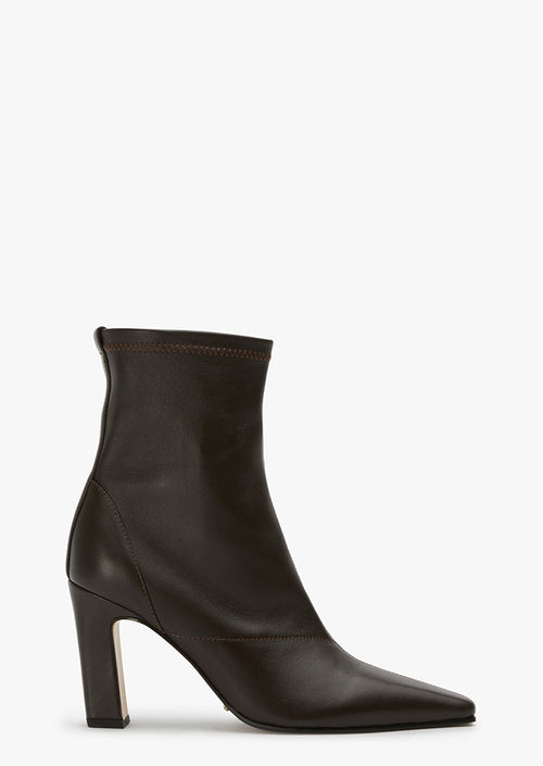 Samuel Chocolate Nappa Ankle Boots