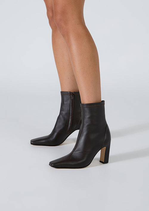 Samuel Chocolate Nappa Ankle Boots