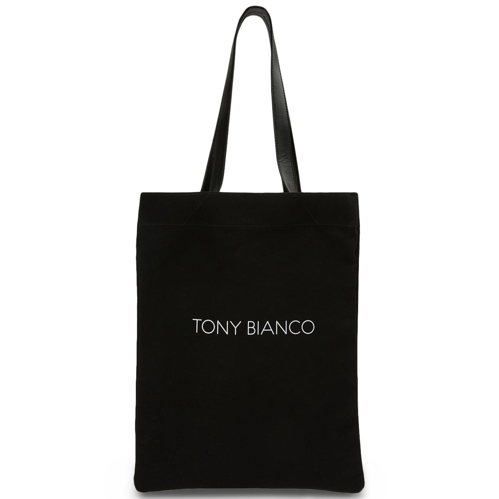 Sandro Black Canvas Tote Bag - Tony Bianco