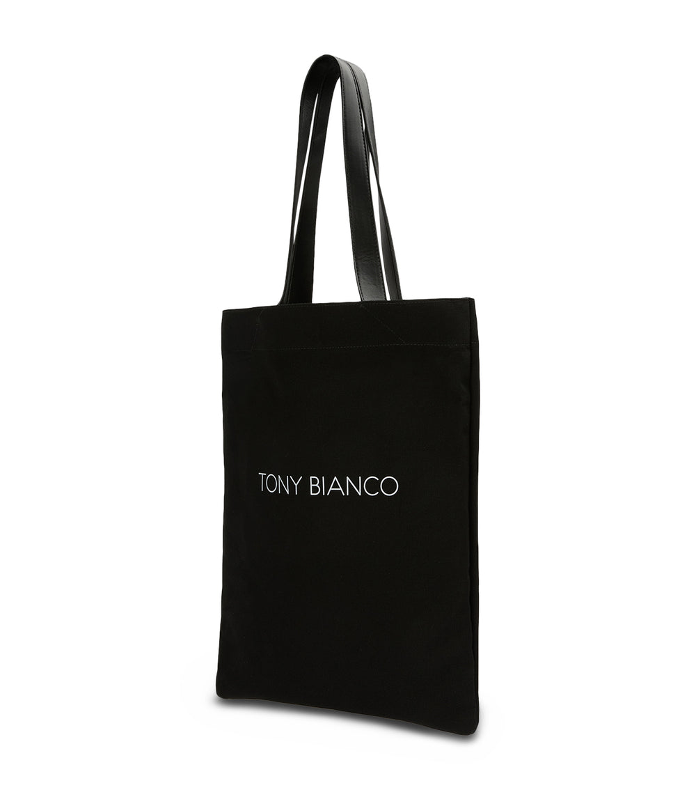 Sandro Black Canvas Tote Bag - Tony Bianco