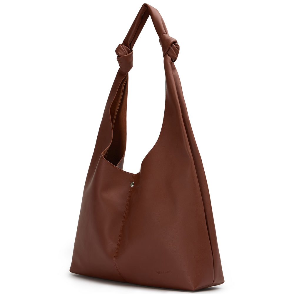 Sara Cognac Nappa Tote Bag - Tony Bianco