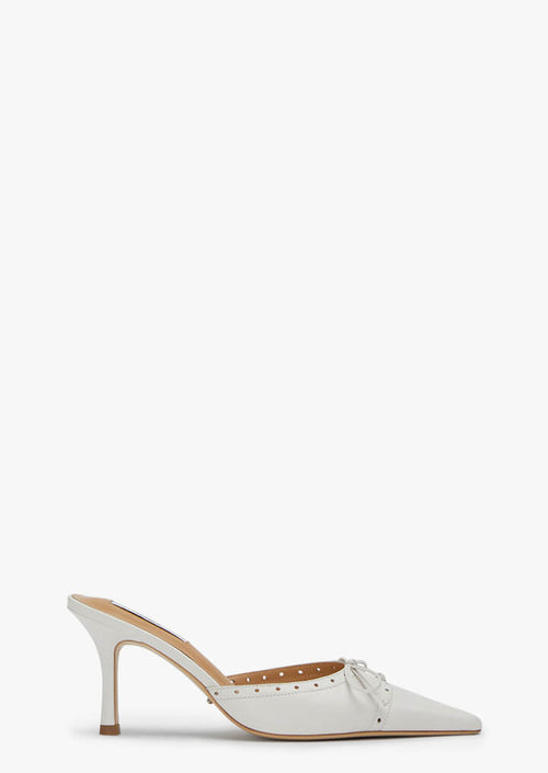 Scooter White Nappa Heels