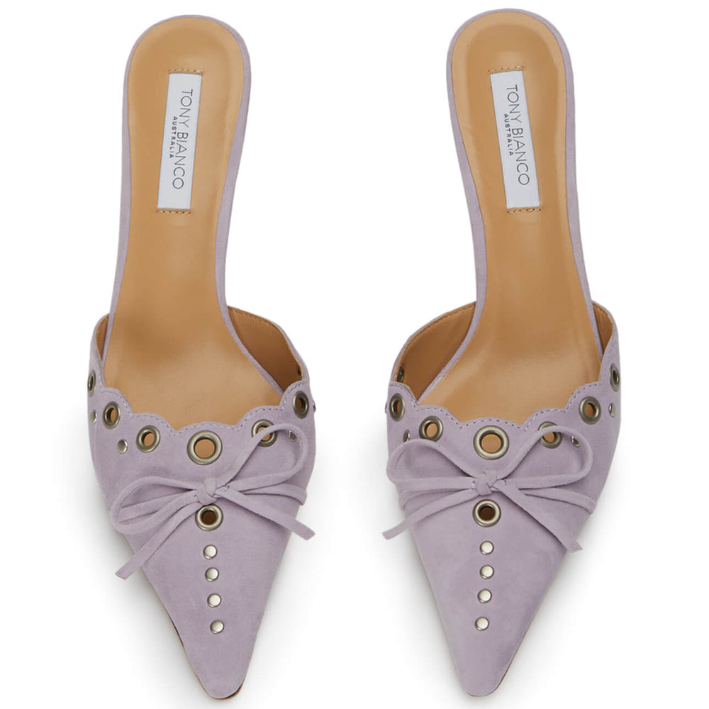 Shae Lavender Suede Heels - Tony Bianco