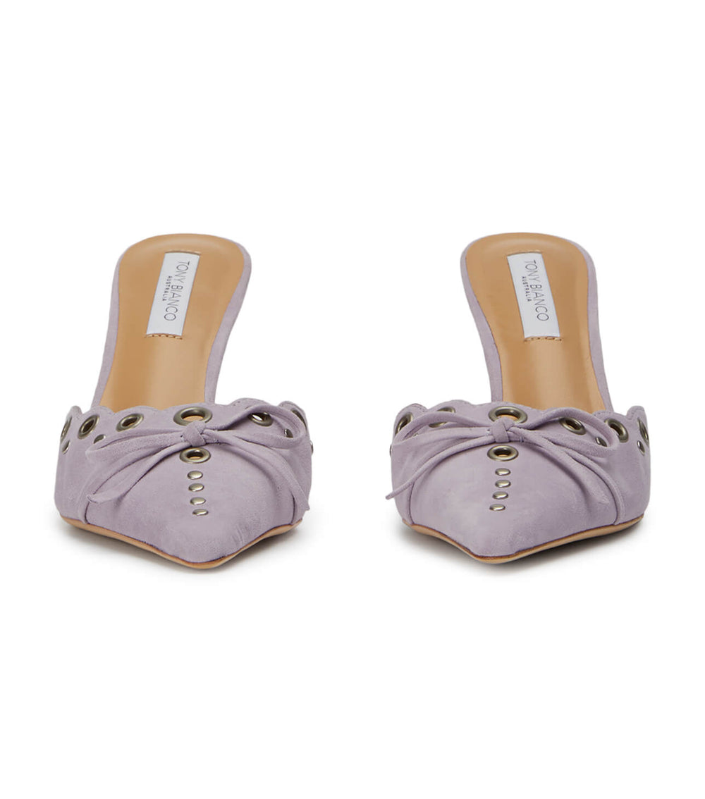 Shae Lavender Suede Heels - Tony Bianco