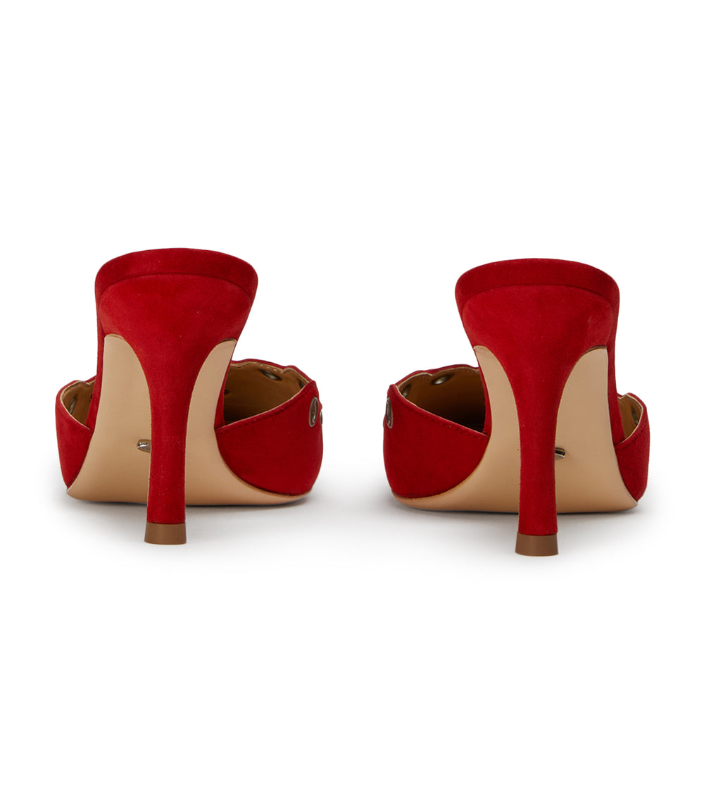 Shae Red Suede Heels - Tony Bianco