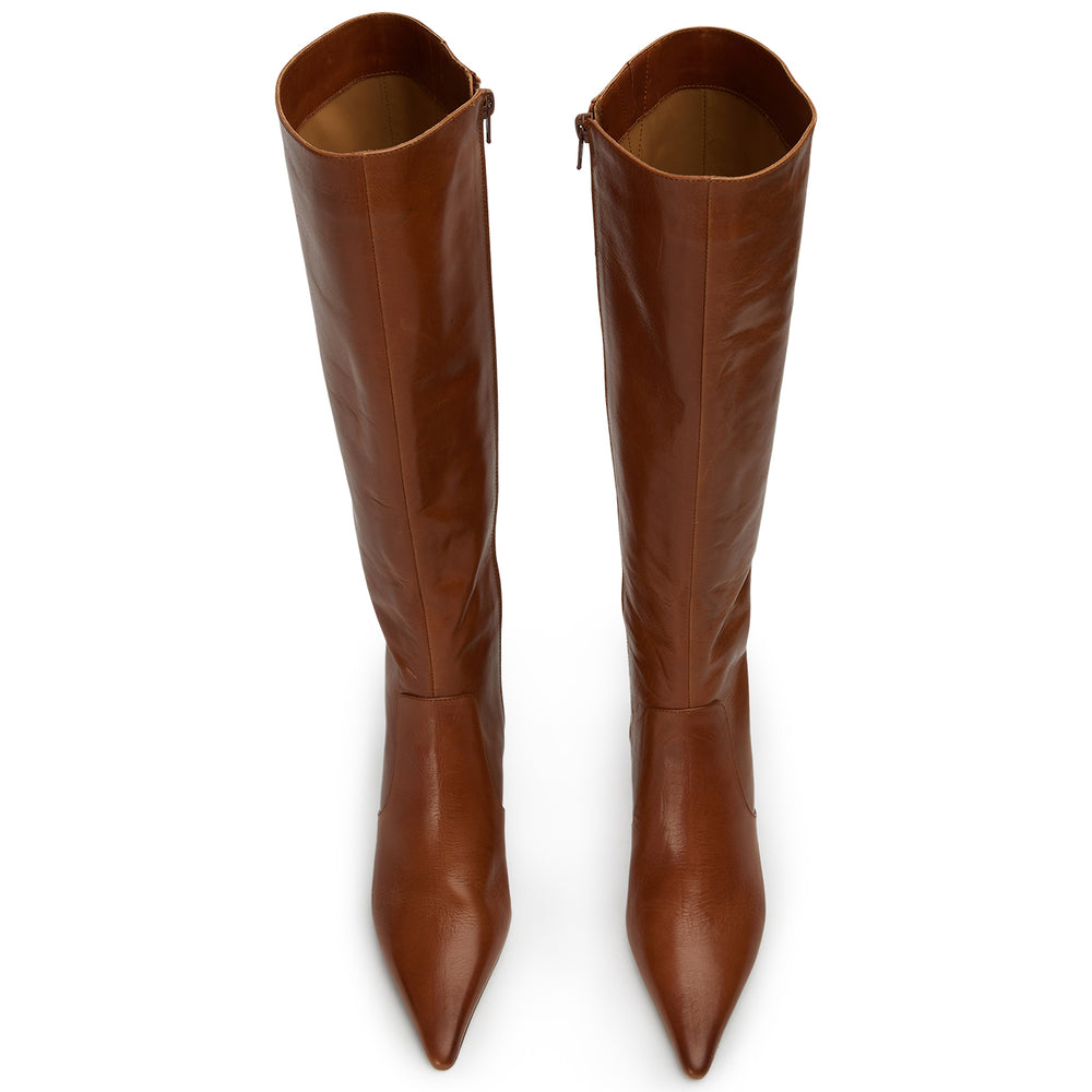 Shaq Toffee Como Calf Boots - Tony Bianco