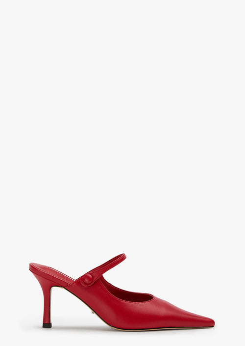 Stormy Ruby Nappa Heels