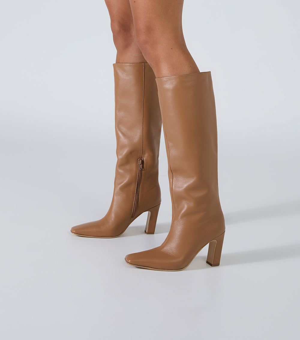 Supra Tan Nappa Calf Boots - Tony Bianco