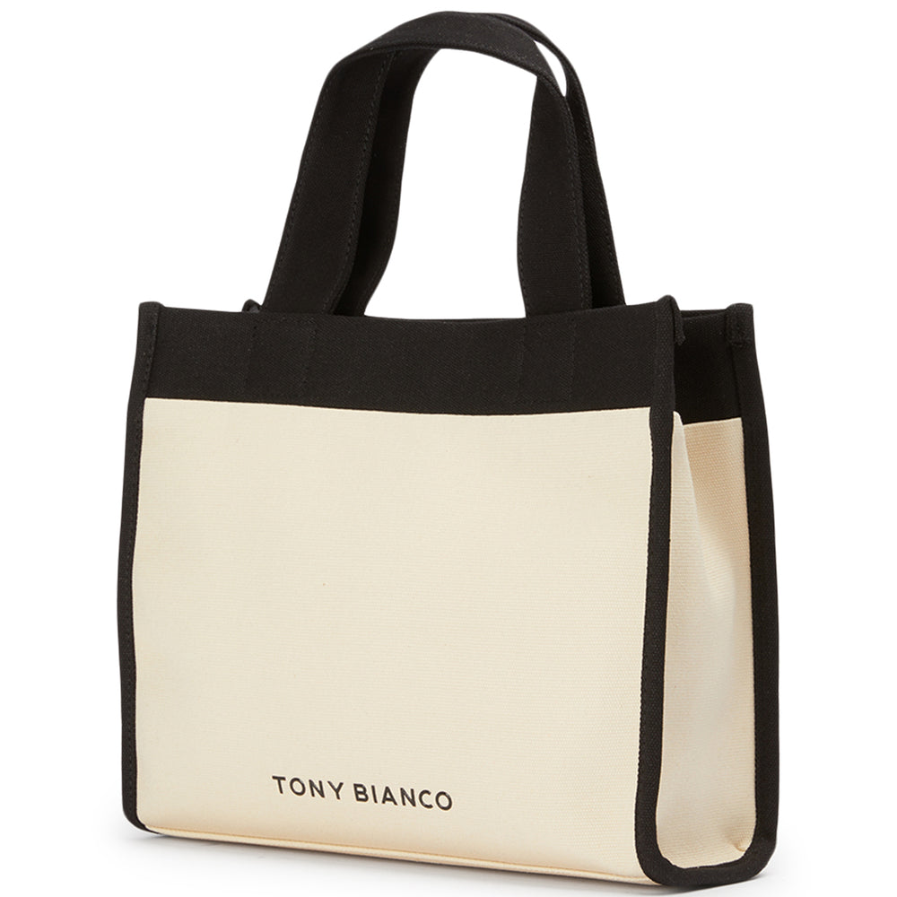 Teagan Black/Beige Tote Bag - Tony Bianco