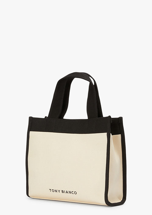 Teagan Black/Beige Tote Bag