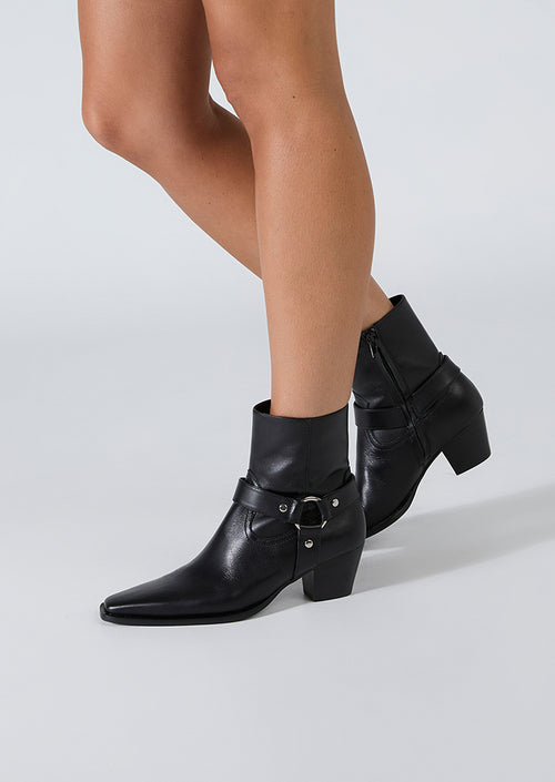 Teague Black Como Ankle Boots