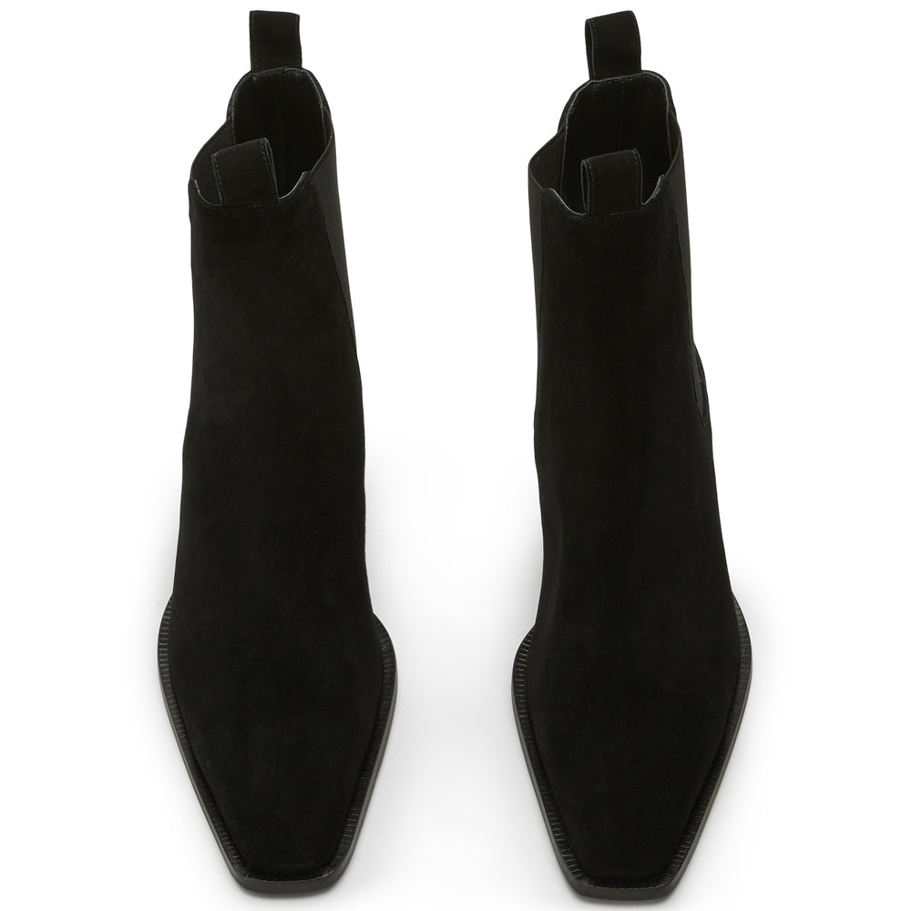 Tempest Black Suede Ankle Boots - Tony Bianco