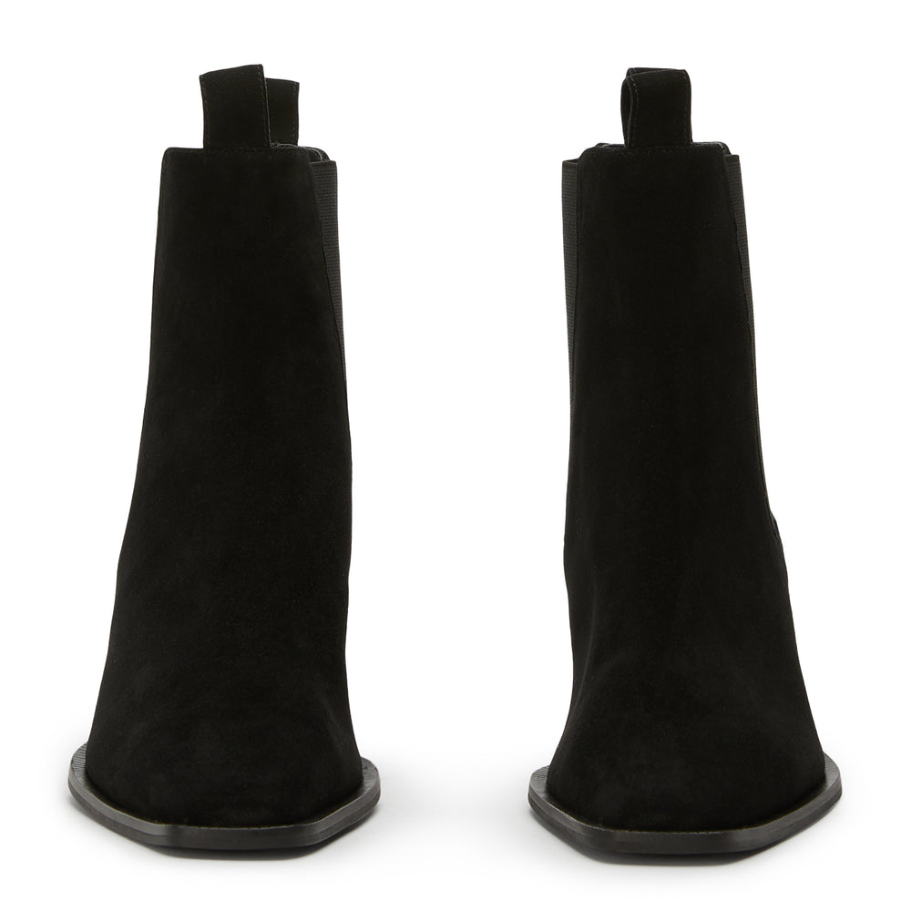 Tempest Black Suede Ankle Boots - Tony Bianco