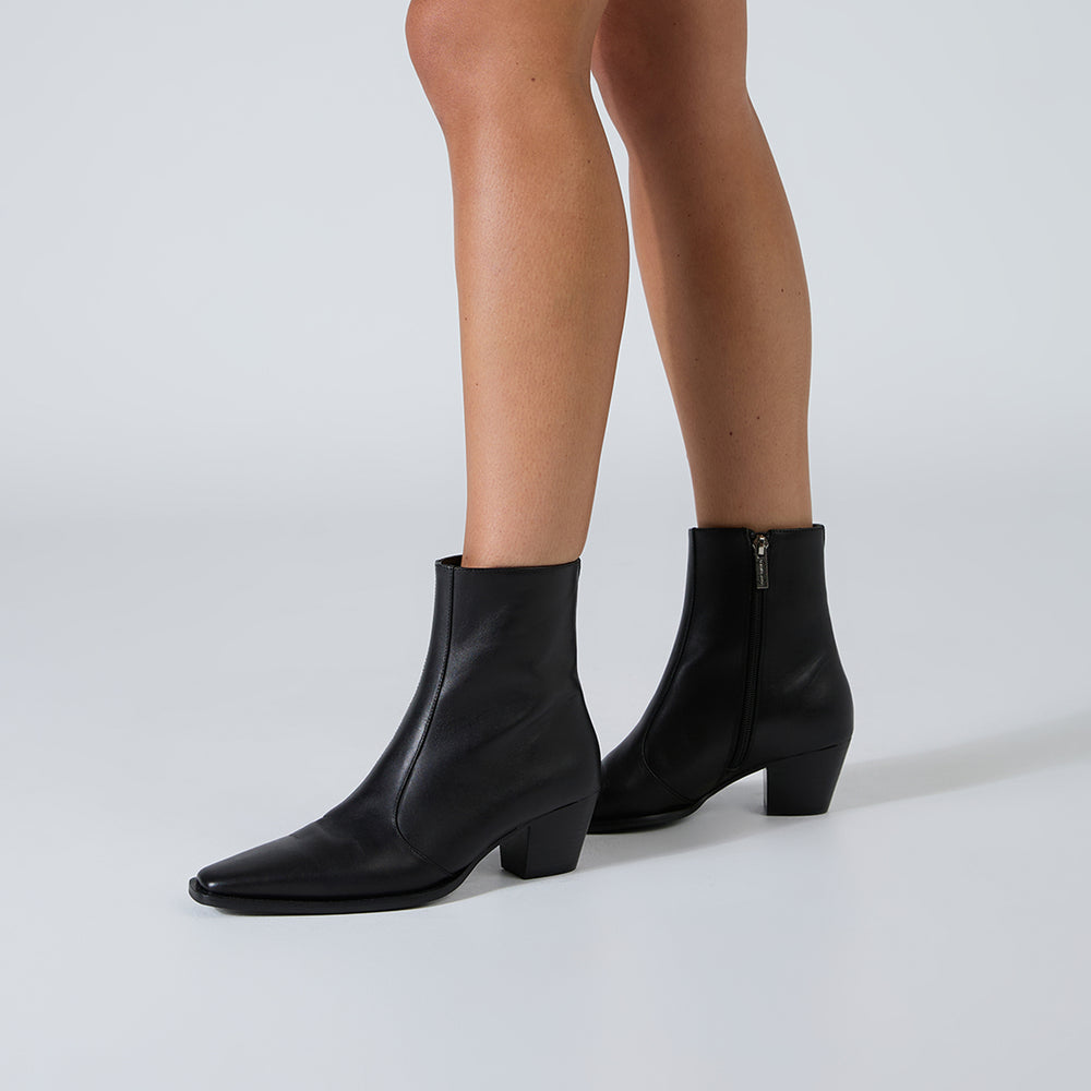 Trinity Black Como Ankle Boots - Tony Bianco