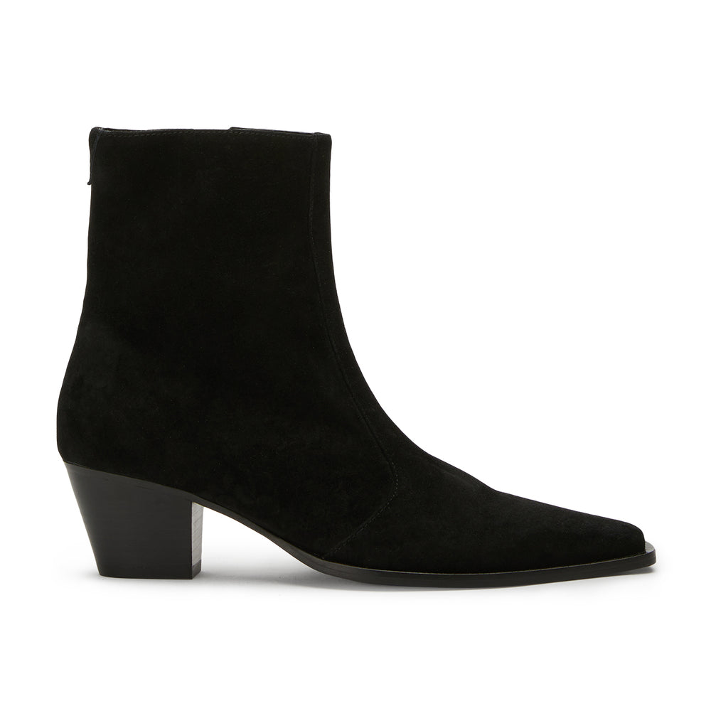 Trinity Black Suede Ankle Boots - Tony Bianco