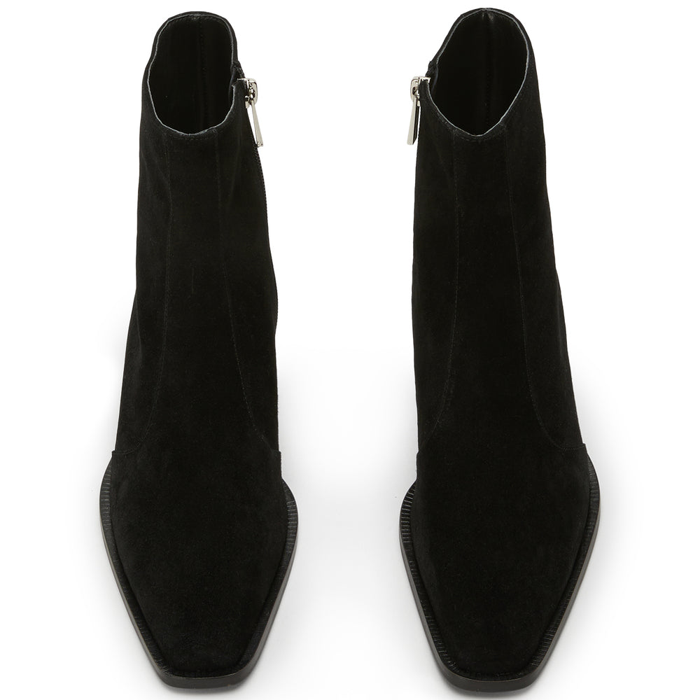 Trinity Black Suede Ankle Boots - Tony Bianco