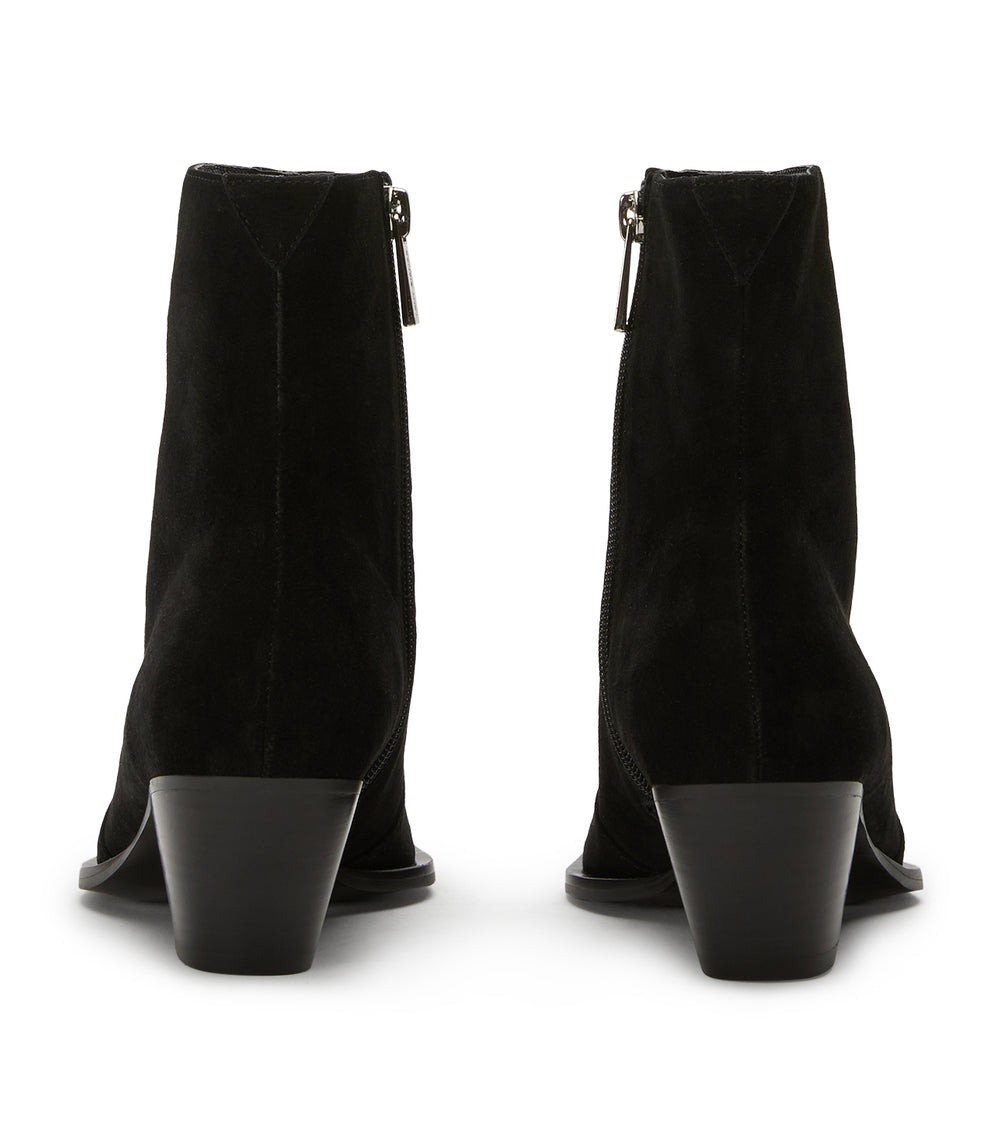 Trinity Black Suede Ankle Boots - Tony Bianco