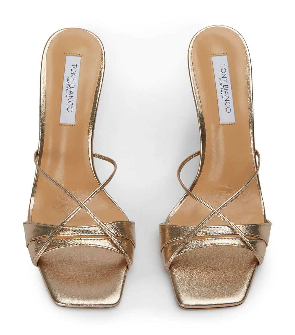 Vanquish Amber Nappa Metallic Heels - Tony Bianco