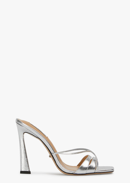 Vanquish Silver Nappa Metallic Heels