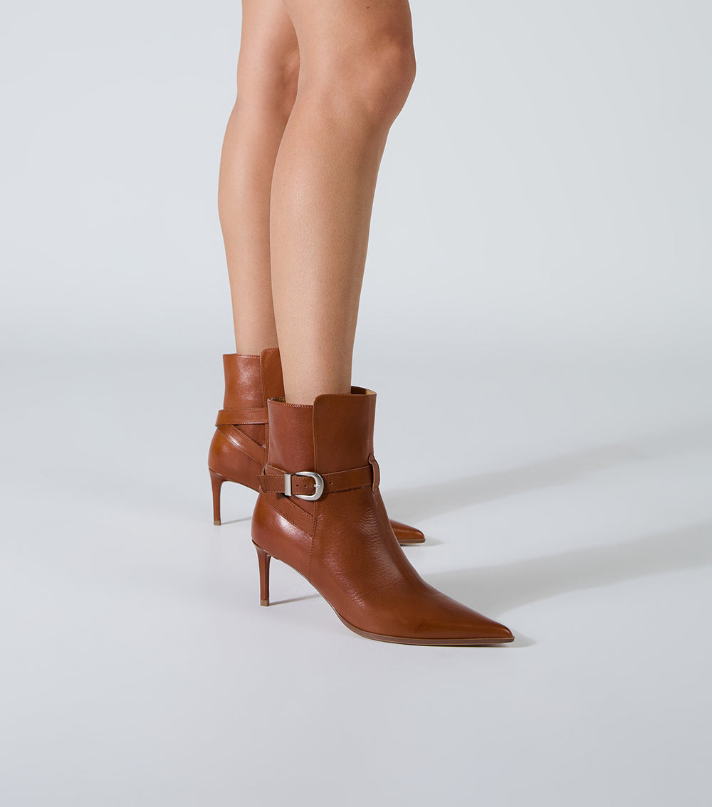 Vanya Toffee Como Ankle Boots - Tony Bianco