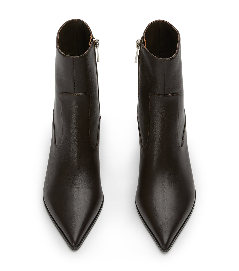 Vision Chocolate Nappa Ankle Boots - Tony Bianco