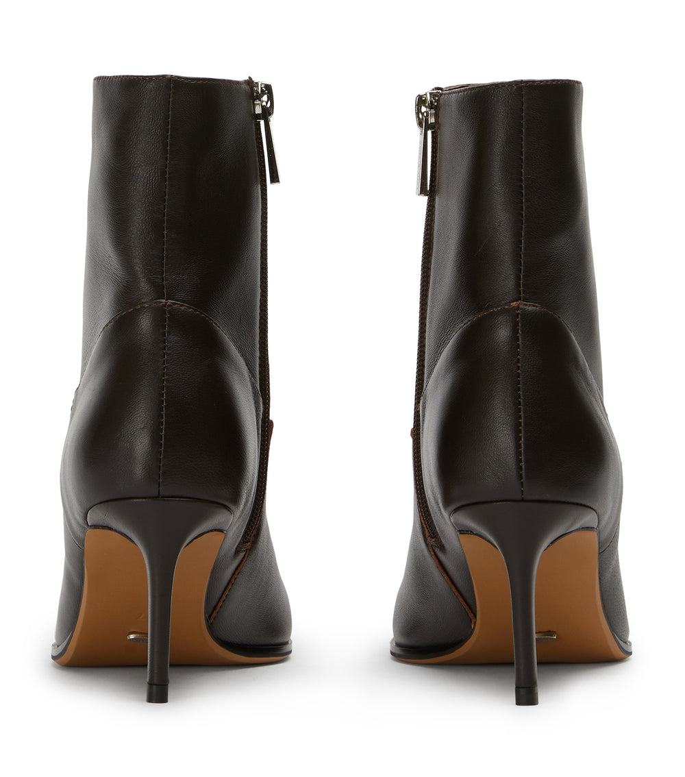 Vision Chocolate Nappa Ankle Boots - Tony Bianco