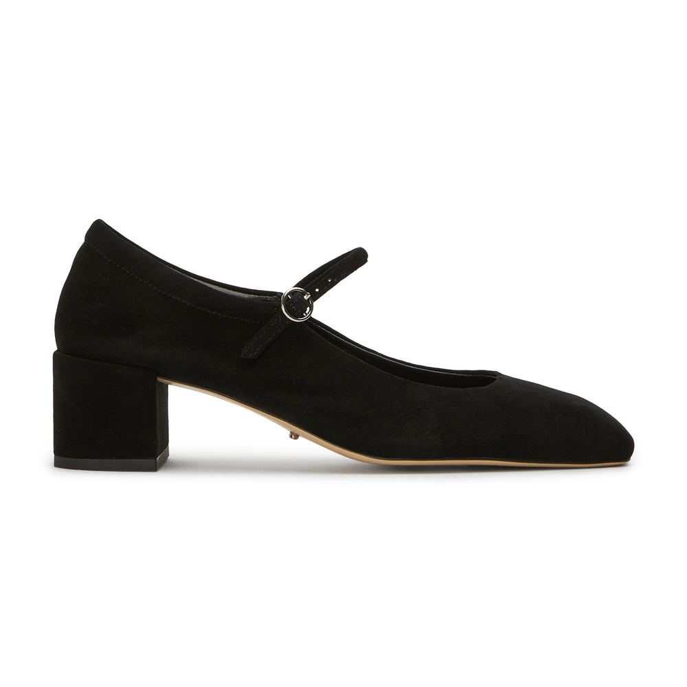 Wynnie Black Suede Heels - Tony Bianco