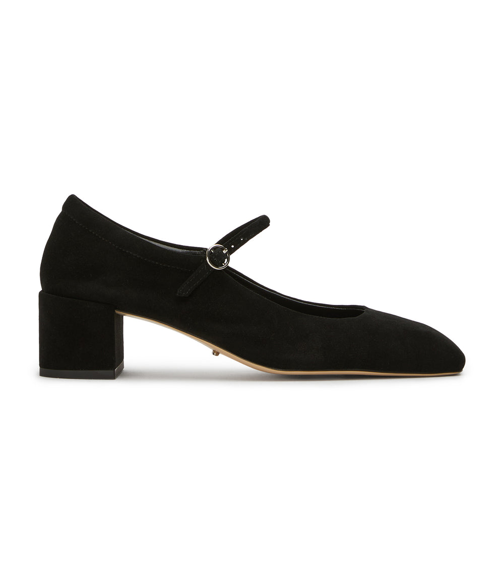 Wynnie Black Suede Heels - Tony Bianco